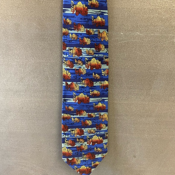 J. Garcia Tie - Fish Design - Not for Resale - Picture 3 of 4